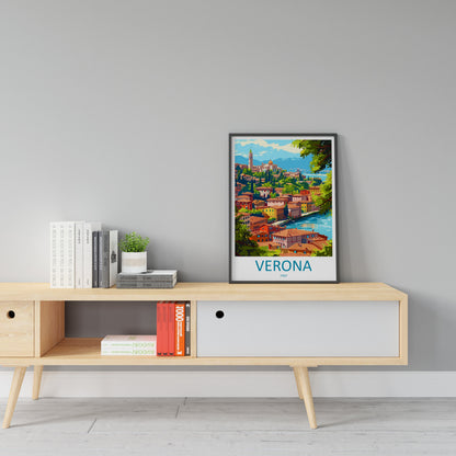 Verona Travel Print Wall Art Verona Italy Wall Hanging Home Decoration Verona Gift Art Lovers Wall Art Print Verona Italy Wall Art Poster