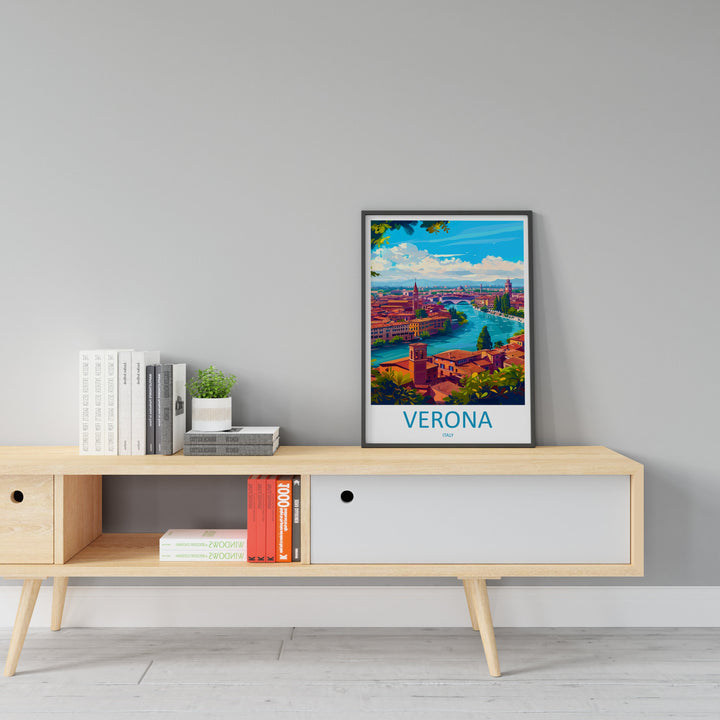 Verona Travel Print Wall Art Verona Italy Wall Hanging Home Decoration Verona Gift Art Lovers Wall Art Print Verona Italy Wall Art Poster