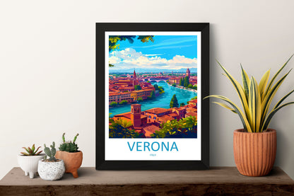 Verona Travel Print Wall Art Verona Italy Wall Hanging Home Decoration Verona Gift Art Lovers Wall Art Print Verona Italy Wall Art Poster