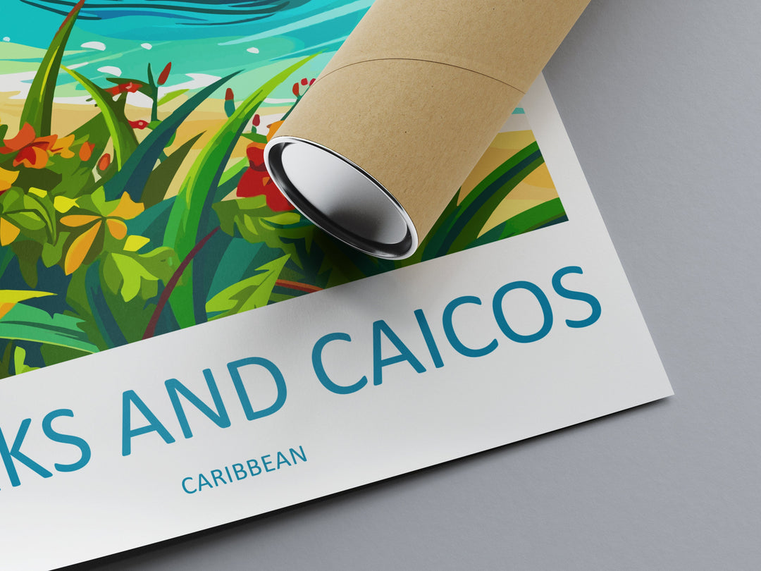 Turks and Caicos Islands Travel Print Wall Art Turks and Caicos Wall Hanging Home Décor Turks and Caicos Gift Art Lovers Wall Art Caribbean