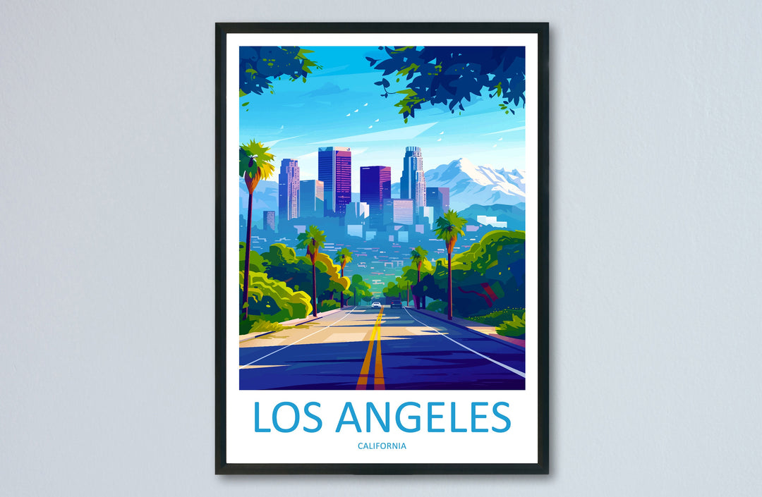 Los Angeles Travel Print Wall Art Los Angeles Wall Hanging Home Décor Los Angeles Gift Art Lovers California Art Lover Gift Los Angeles Deco