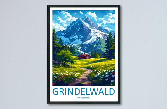 Grindelwald Print Grindelwald Home Décor Switzerland Art Print Grindelwald Wall Print For Switzerland Gift Wall Hanging Grindelwald Home Art