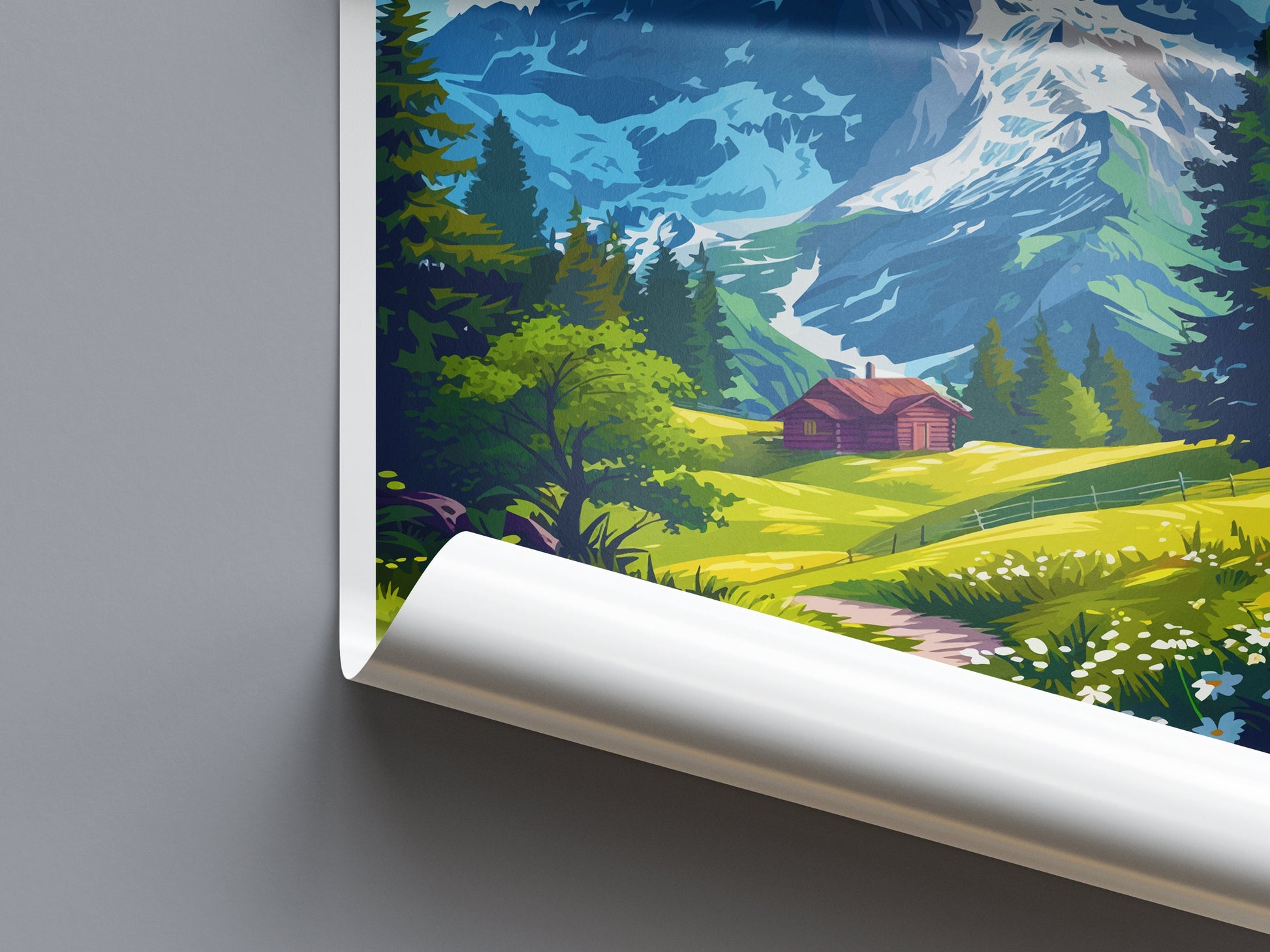 Grindelwald Print Grindelwald Home Décor Switzerland Art Print Grindelwald Wall Print For Switzerland Gift Wall Hanging Grindelwald Home Art