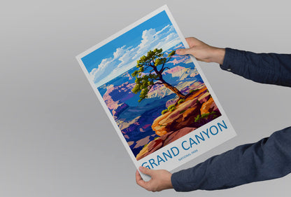 Grand Canyon National Park Travel Print Wall Art Grand Canyon Wall Hanging Home Décor Grand Canyon Gift Art Lovers Arizona Art Lover Gift