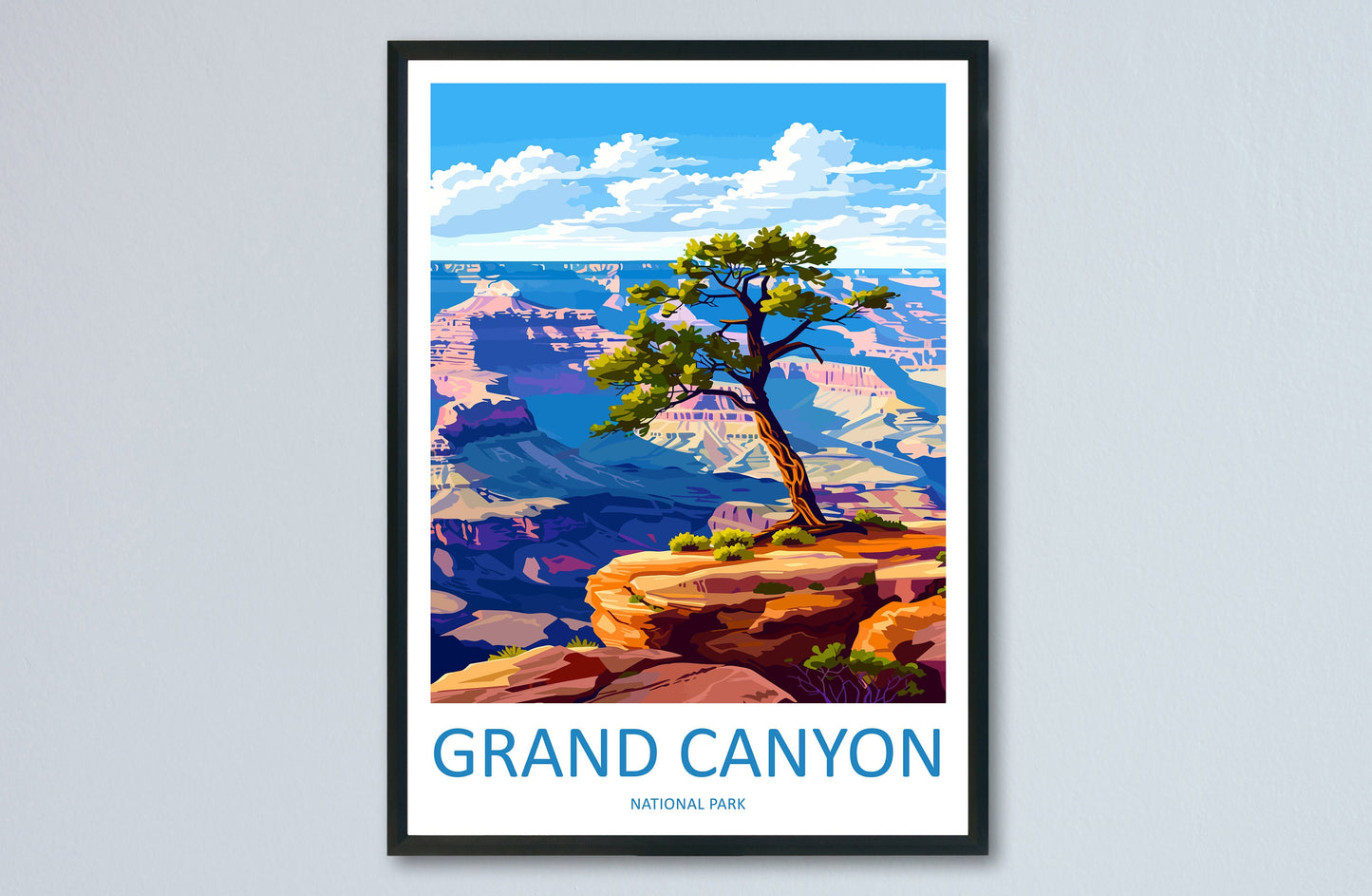 Grand Canyon National Park Travel Print Wall Art Grand Canyon Wall Hanging Home Décor Grand Canyon Gift Art Lovers Arizona Art Lover Gift