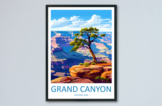 Grand Canyon National Park Travel Print Wall Art Grand Canyon Wall Hanging Home Décor Grand Canyon Gift Art Lovers Arizona Art Lover Gift