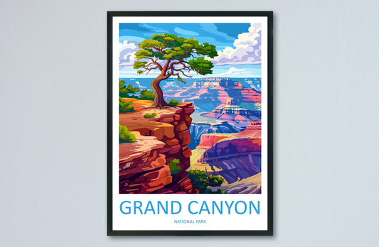 Grand Canyon National Park Travel Print Wall Art Grand Canyon Wall Hanging Home Décor Grand Canyon Gift Art Lovers Arizona Art Lover Gift