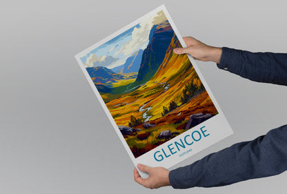 Glencoe Travel Print Wall Art Glencoe Wall Hanging Home Décor Glencoe Gift Art Lovers Scotland Art Lover Gift Glencoe Travel Artwork