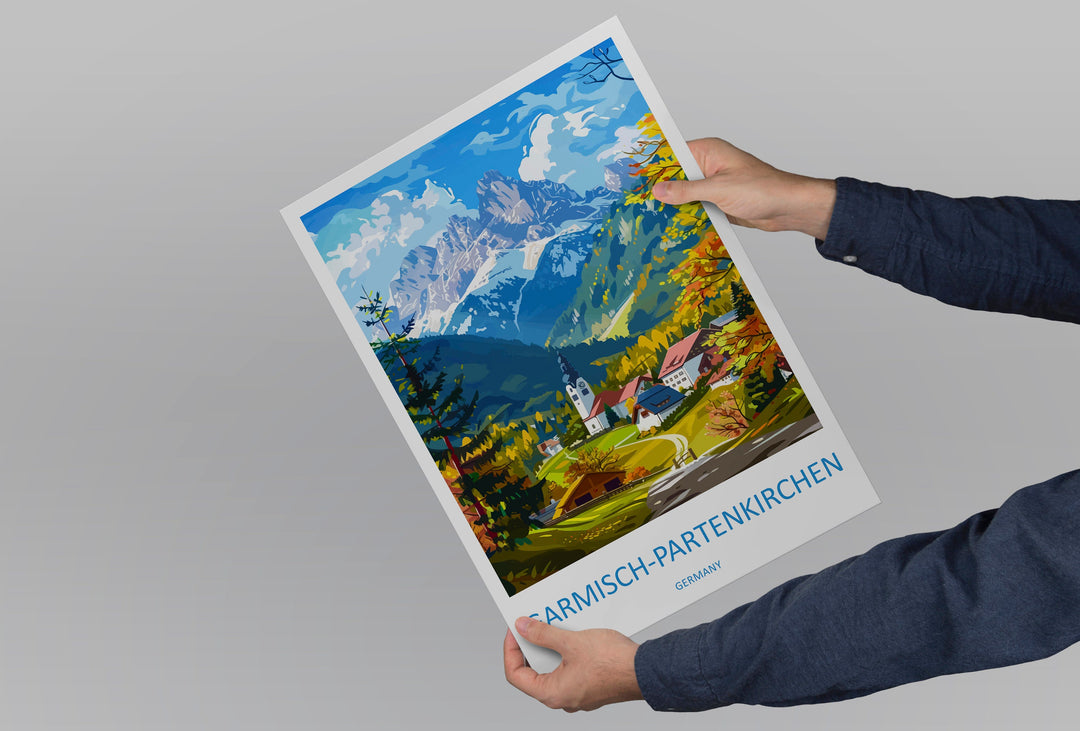 Garmisch-Partenkirchen Travel Print Wall Art Garmisch-Partenkirchen Wall Hanging Home Décor Garmisch-Partenkirchen Gift Art Lovers Germany