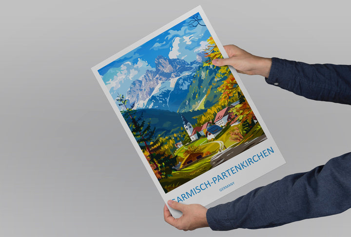 Garmisch-Partenkirchen Travel Print Wall Art Garmisch-Partenkirchen Wall Hanging Home Décor Garmisch-Partenkirchen Gift Art Lovers Germany