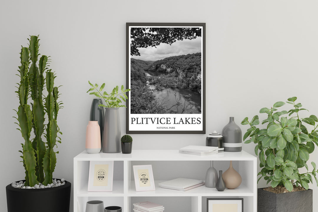 Plitvice Lakes Photo Print of Plitvice Lakes Croatia Travel Photo Hanging Decor Photo Travel Art Gift For Travel Artwork Wall Art Framed