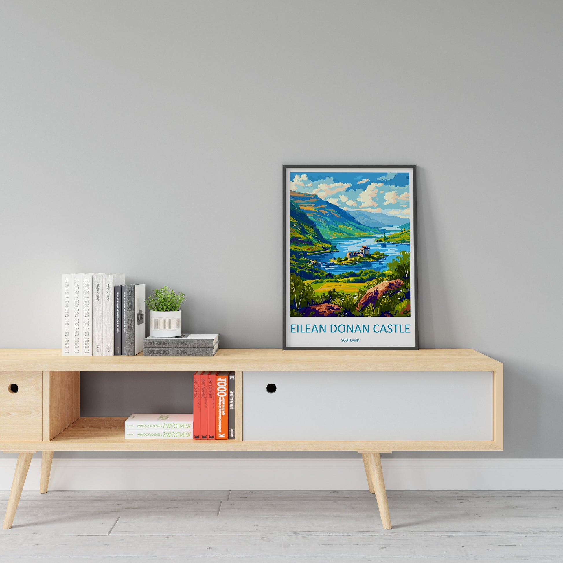 Eilean Donan Travel Print Wall Art Eilean Donan Wall Hanging Home Décor Eilean Donan Gift Art Lovers Scotland Art Lover Gift Eilean Donan