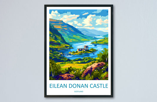 Eilean Donan Travel Print Wall Art Eilean Donan Wall Hanging Home Décor Eilean Donan Gift Art Lovers Scotland Art Lover Gift Eilean Donan