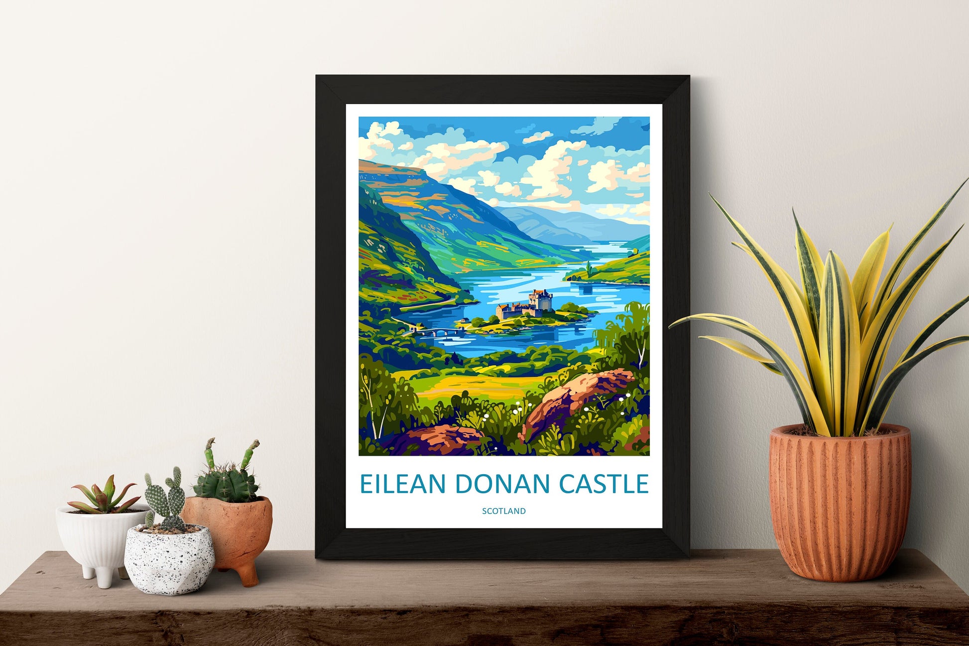 Eilean Donan Travel Print Wall Art Eilean Donan Wall Hanging Home Décor Eilean Donan Gift Art Lovers Scotland Art Lover Gift Eilean Donan