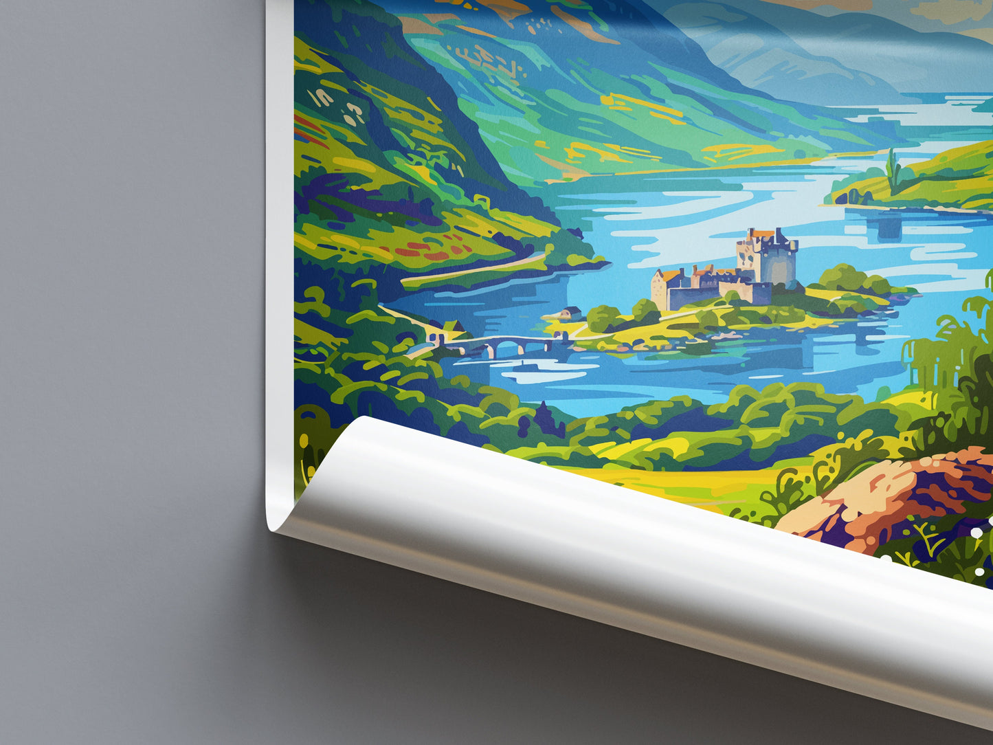 Eilean Donan Travel Print Wall Art Eilean Donan Wall Hanging Home Décor Eilean Donan Gift Art Lovers Scotland Art Lover Gift Eilean Donan