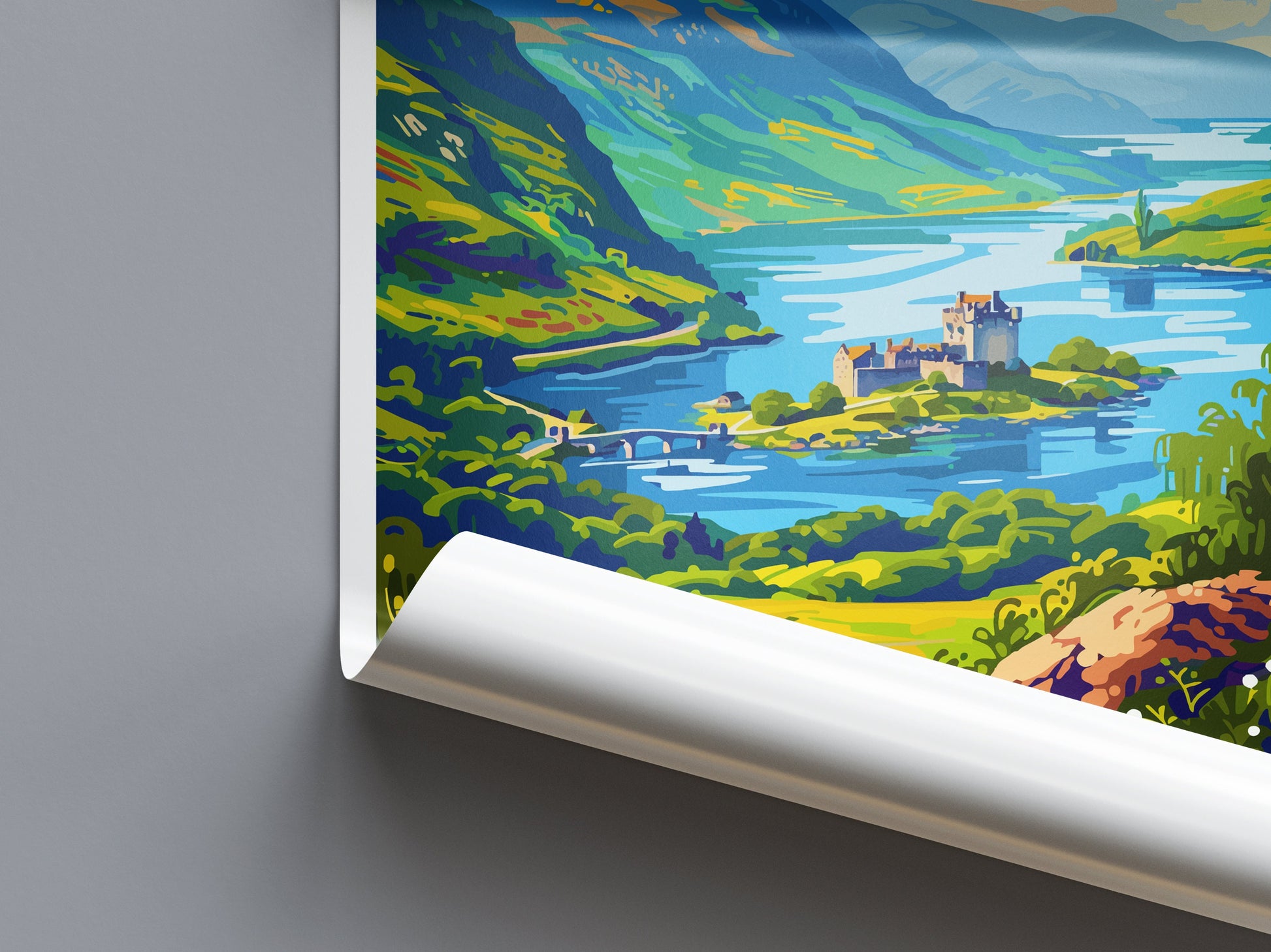 Eilean Donan Travel Print Wall Art Eilean Donan Wall Hanging Home Décor Eilean Donan Gift Art Lovers Scotland Art Lover Gift Eilean Donan