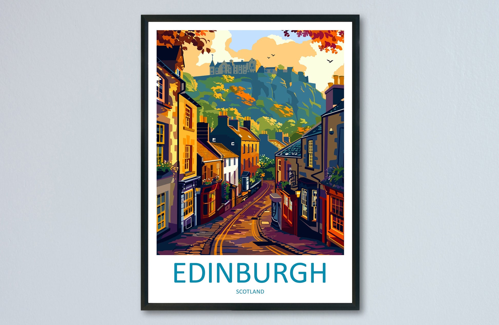 Edinburgh Cityscape Print Edinburgh Home Decor European City Art Print Edinburgh Wall Art Scotland Enthusiast Gift Wall Hanging Edinburgh