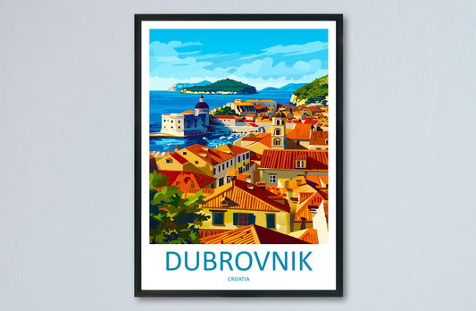 Dubrovnik Travel Print Wall Art Dubrovnik Wall Hanging Home Décor Dubrovnik Gift Art Lovers Croatia Art Lover Gift Dubrovnik Poster