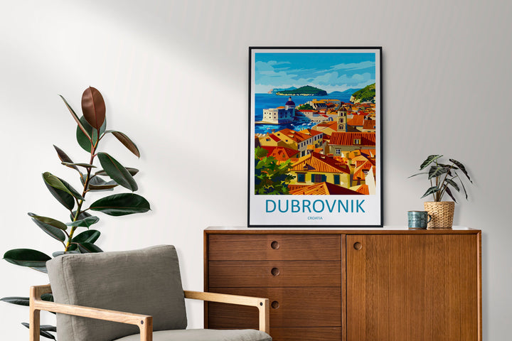 Dubrovnik Travel Print Wall Art Dubrovnik Wall Hanging Home Décor Dubrovnik Gift Art Lovers Croatia Art Lover Gift Dubrovnik Poster