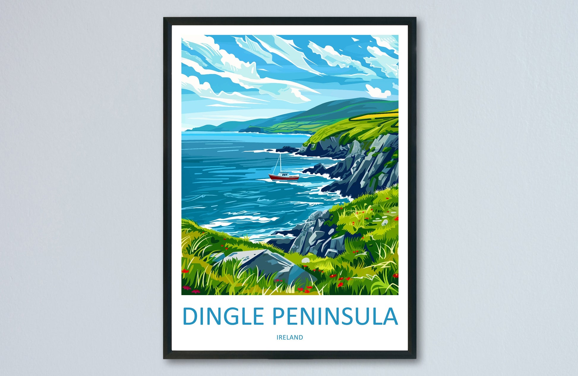 Dingle Peninsula Print Dingle Peninsula Home Decor Landscape Art Print Dingle Peninsula Wall Art for Ireland Enthusiast Gift Wall Hanging