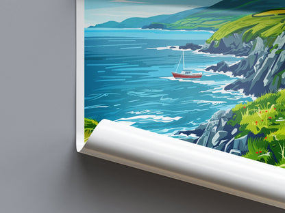 Dingle Peninsula Print Dingle Peninsula Home Decor Landscape Art Print Dingle Peninsula Wall Art for Ireland Enthusiast Gift Wall Hanging