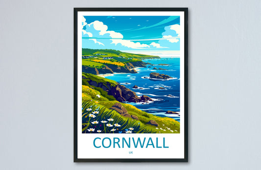 Cornwall Travel Print Wall Art Cornwall Wall Hanging Home Decoration Cornwall Gift Art Lovers Wall Art Print Art Cornwall Print Cornwall Art