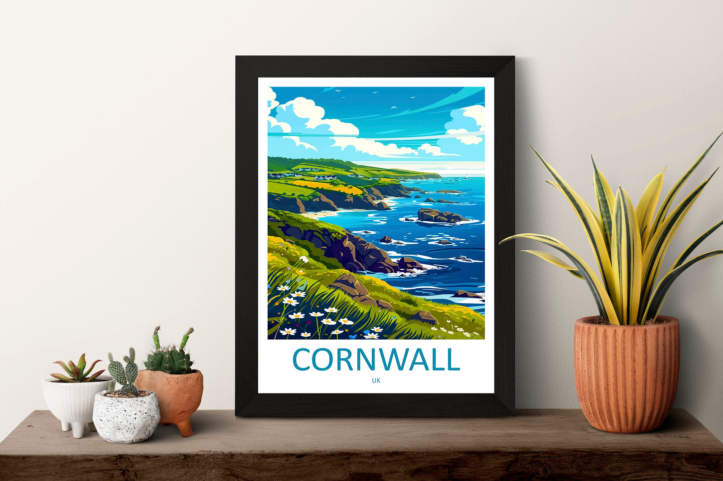 Cornwall Travel Print Wall Art Cornwall Wall Hanging Home Decoration Cornwall Gift Art Lovers Wall Art Print Art Cornwall Print Cornwall Art