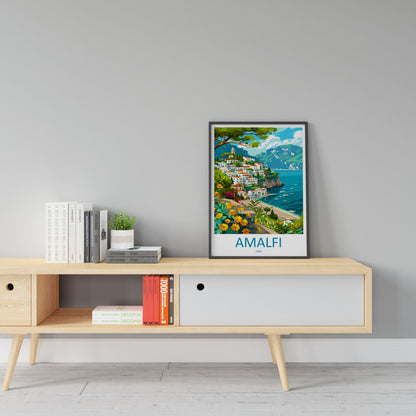 Amalfi Travel Print Wall Art Amalfi Italy Wall Hanging Home Decoration Amalfi Gift Art Lovers Wall Art Print Amalfi Italy Art Amalfi Art