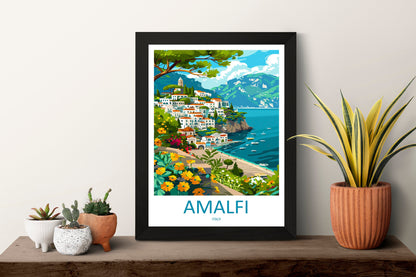 Amalfi Travel Print Wall Art Amalfi Italy Wall Hanging Home Decoration Amalfi Gift Art Lovers Wall Art Print Amalfi Italy Art Amalfi Art
