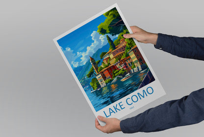 Lake Como Travel Print Wall Art Lake Como Italy Wall Hanging Home Decoration Lake Como Gift Art Lovers Wall Art Print Lake Como Italy Art