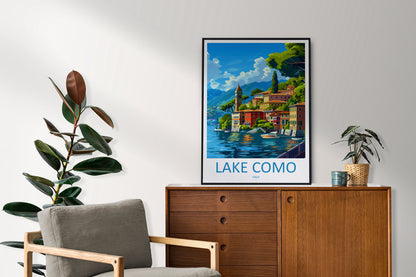 Lake Como Travel Print Wall Art Lake Como Italy Wall Hanging Home Decoration Lake Como Gift Art Lovers Wall Art Print Lake Como Italy Art