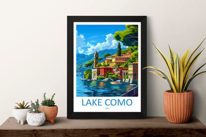 Lake Como Travel Print Wall Art Lake Como Italy Wall Hanging Home Decoration Lake Como Gift Art Lovers Wall Art Print Lake Como Italy Art