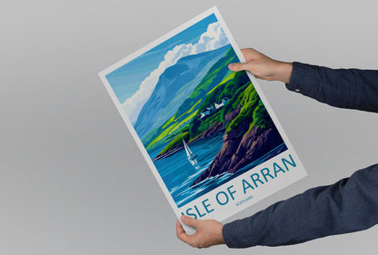 Isle Of Arran Travel Print Wall Art Isle Of Arran Wall Hanging Home Décor Isle Of Arran Gift Art Lovers Scotland Art Lover Gift Isle Poster