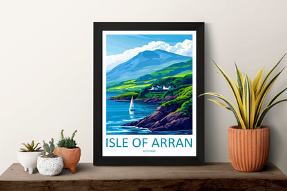 Isle Of Arran Travel Print Wall Art Isle Of Arran Wall Hanging Home Décor Isle Of Arran Gift Art Lovers Scotland Art Lover Gift Isle Poster