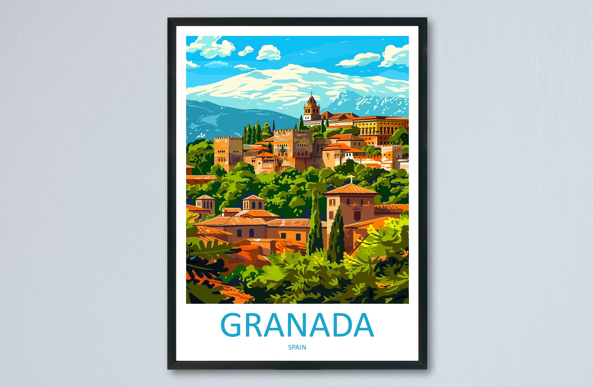 Granada Travel Print Wall Art Granada Wall Hanging Home Décor Granada Gift Art Lovers Spain Art Lover Gift Granada Wall Décor Granada Art