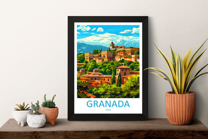 Granada Travel Print Wall Art Granada Wall Hanging Home Décor Granada Gift Art Lovers Spain Art Lover Gift Granada Wall Décor Granada Art