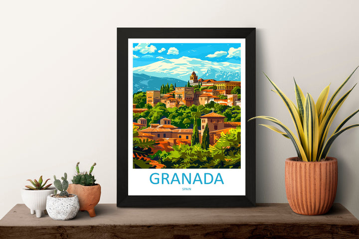 Granada Travel Print Wall Art Granada Wall Hanging Home Décor Granada Gift Art Lovers Spain Art Lover Gift Granada Wall Décor Granada Art