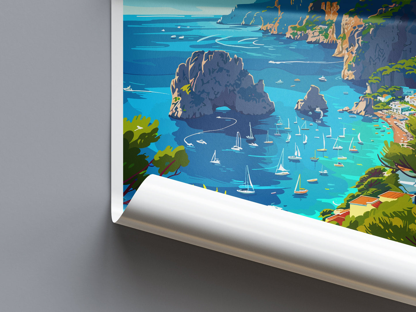 Capri Travel Print Wall Art Capri Italy Wall Hanging Home Decoration Capri Gift Art Lovers Wall Art Print Capri Italy Art Capri Art Print