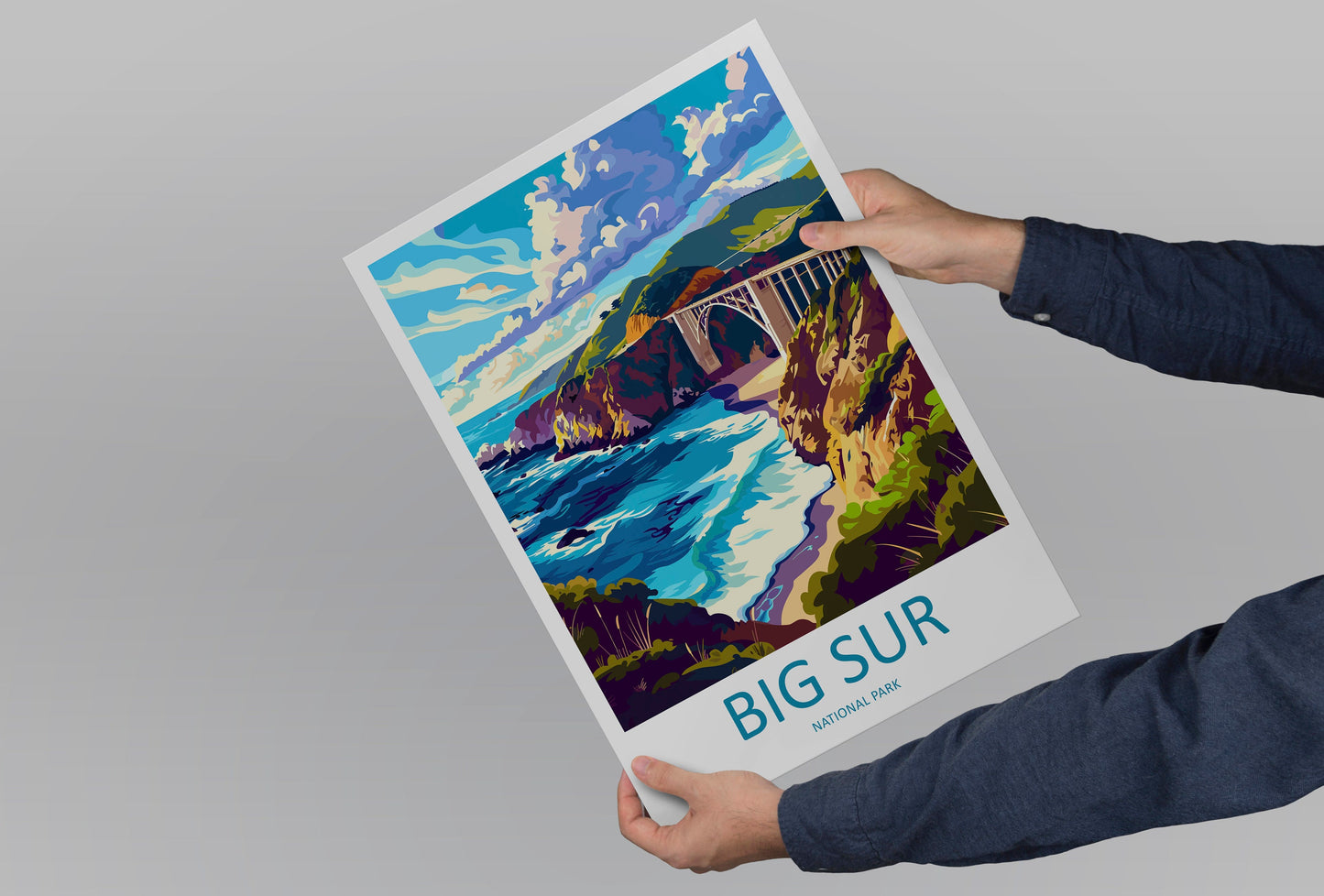 Big Sur National Park Travel Print Wall Art Big Sur Wall Hanging Home Décor Big Sur Gift Art Lovers California Lover Gift Big Sur Poster