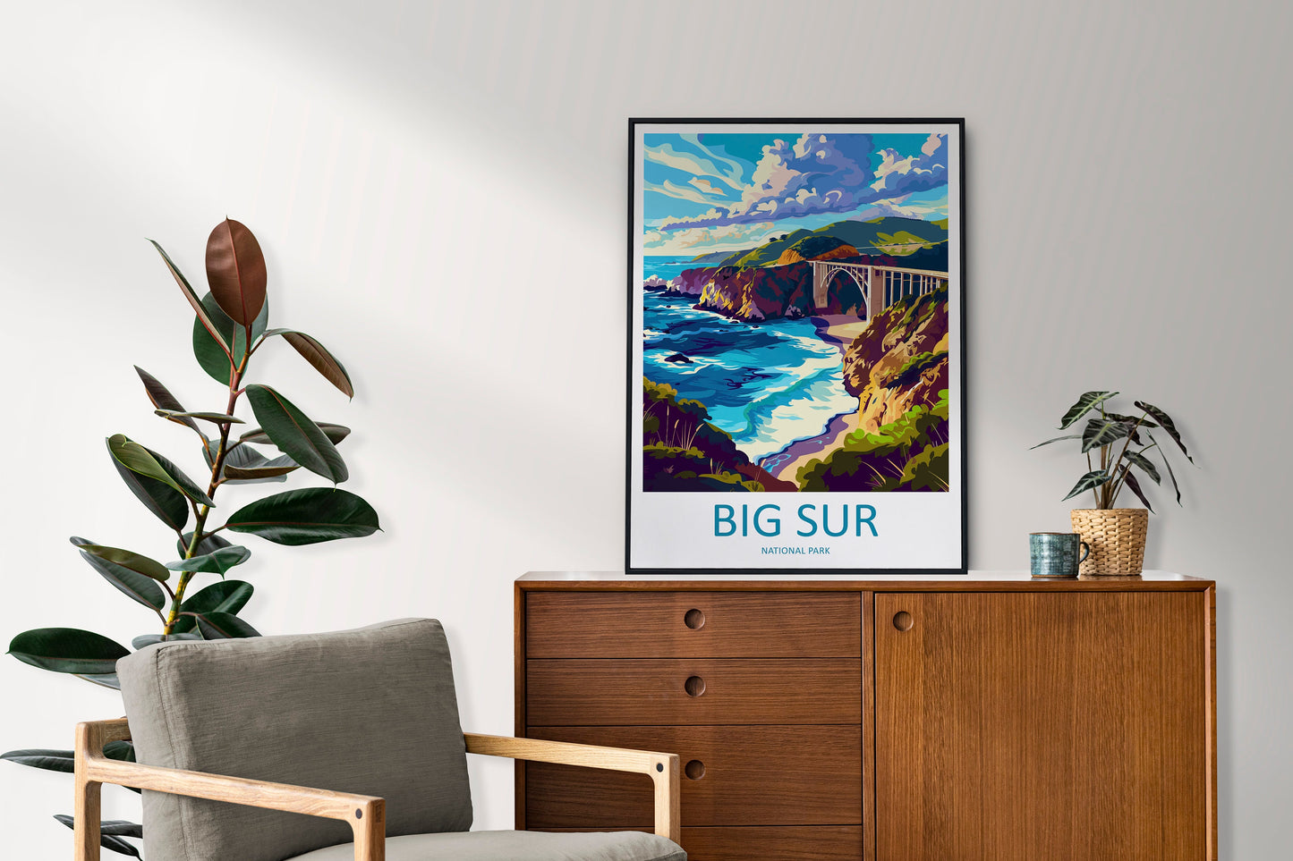 Big Sur National Park Travel Print Wall Art Big Sur Wall Hanging Home Décor Big Sur Gift Art Lovers California Lover Gift Big Sur Poster