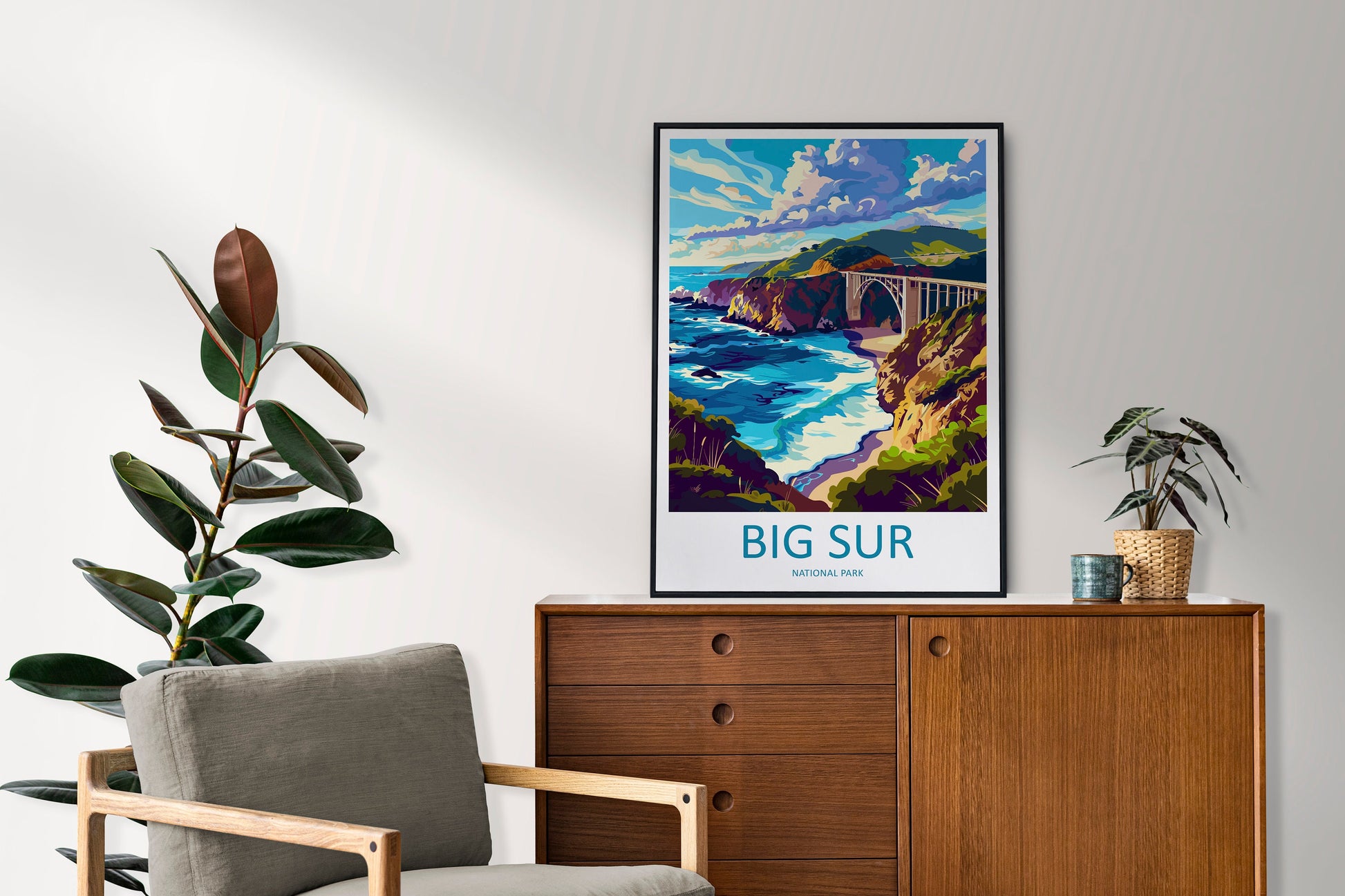 Big Sur National Park Travel Print Wall Art Big Sur Wall Hanging Home Décor Big Sur Gift Art Lovers California Lover Gift Big Sur Poster
