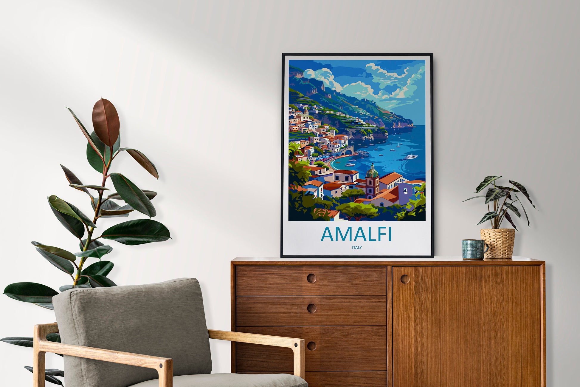 Amalfi Travel Print Wall Art Amalfi Wall Hanging Home Décor Amalfi Gift Art Lovers Italy Art Lover Gift Amalfi Print Amalfi Travel Gift Art