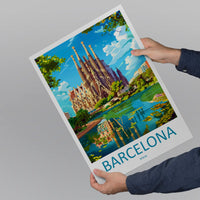 Barcelona Travel Print Wall Art Barcelona Wall Hanging Home Décor Barcelona Gift Art Lovers Spain Art Lover Gift Barcelona Print Spain Art