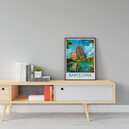 Barcelona Travel Print Wall Art Barcelona Wall Hanging Home Décor Barcelona Gift Art Lovers Spain Art Lover Gift Barcelona Print Spain Art