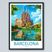 Barcelona Travel Print Wall Art Barcelona Wall Hanging Home Décor Barcelona Gift Art Lovers Spain Art Lover Gift Barcelona Print Spain Art