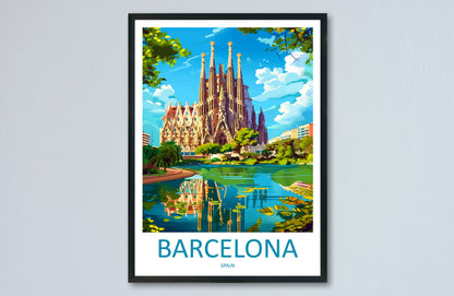Barcelona Travel Print Wall Art Barcelona Wall Hanging Home Décor Barcelona Gift Art Lovers Spain Art Lover Gift Barcelona Print Spain Art