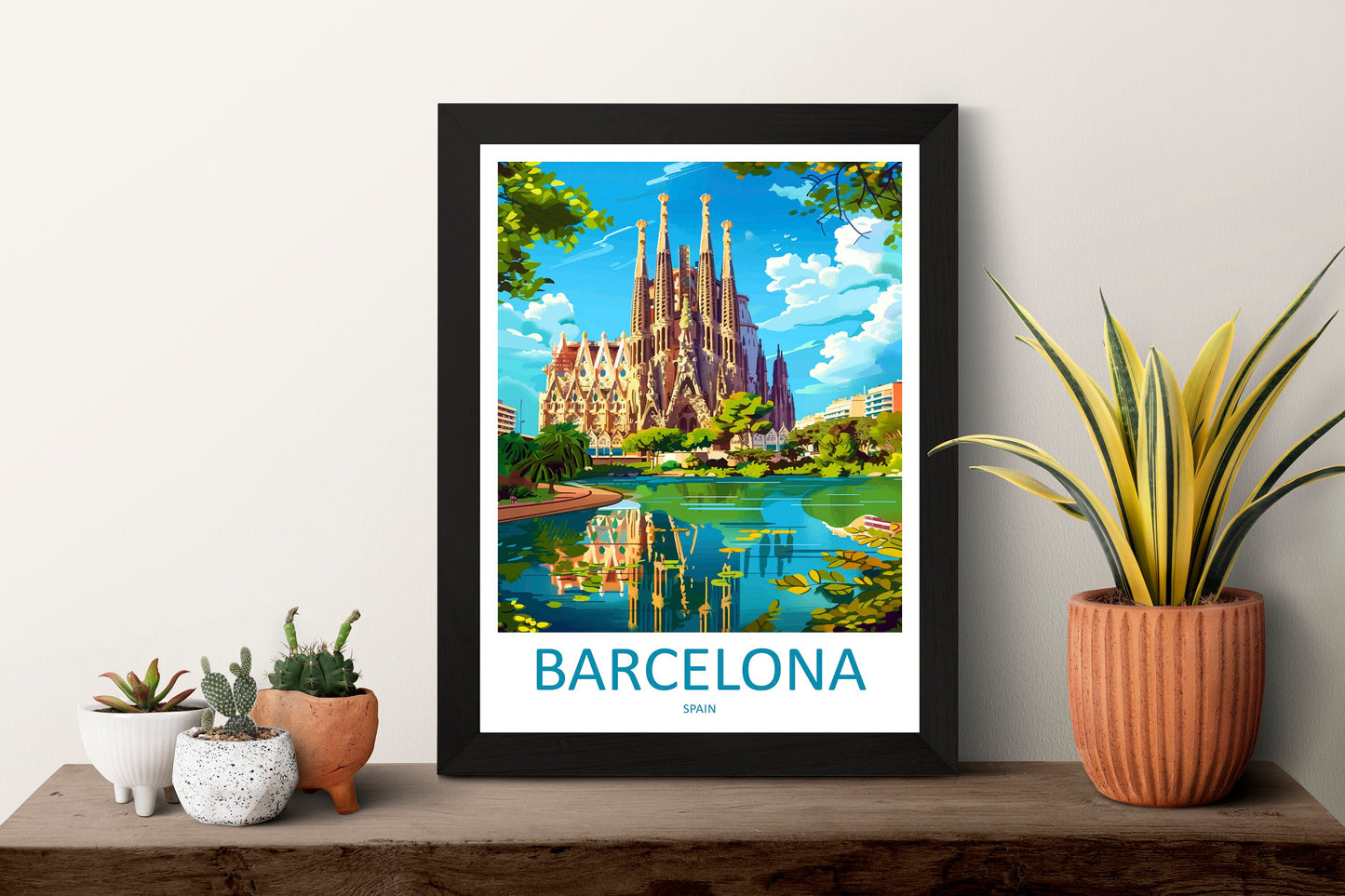 Barcelona Travel Print Wall Art Barcelona Wall Hanging Home Décor Barcelona Gift Art Lovers Spain Art Lover Gift Barcelona Print Spain Art
