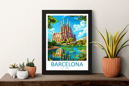 Barcelona Travel Print Wall Art Barcelona Wall Hanging Home Décor Barcelona Gift Art Lovers Spain Art Lover Gift Barcelona Print Spain Art