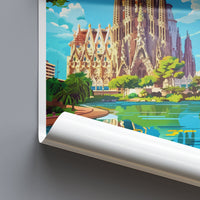Barcelona Travel Print Wall Art Barcelona Wall Hanging Home Décor Barcelona Gift Art Lovers Spain Art Lover Gift Barcelona Print Spain Art