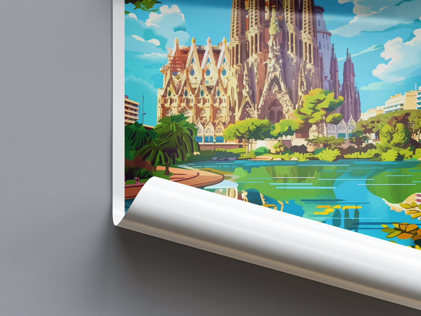 Barcelona Travel Print Wall Art Barcelona Wall Hanging Home Décor Barcelona Gift Art Lovers Spain Art Lover Gift Barcelona Print Spain Art